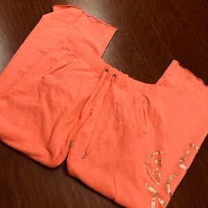 Victoria’s Secret Angel Gold Lounge Pants Raw Edge Hem